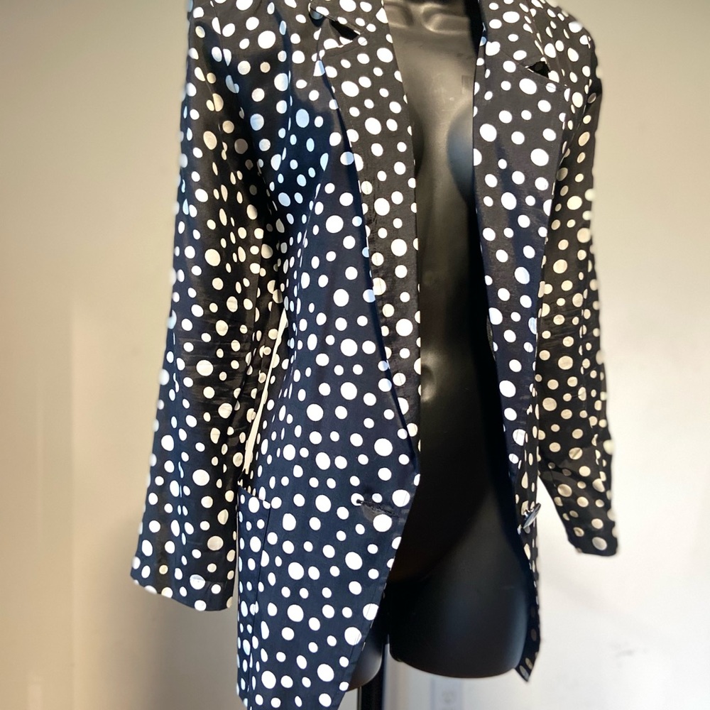 Ladies Vintage Polka Dot Cotton Blazer